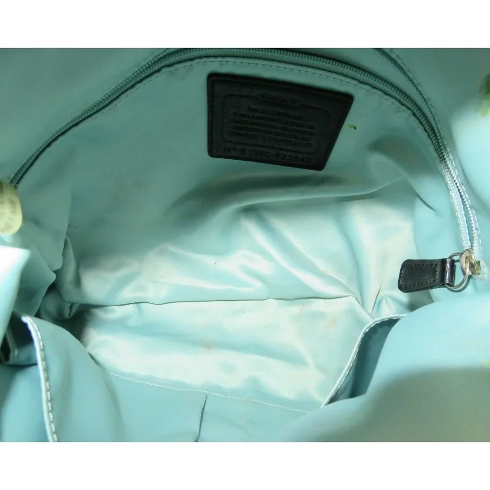 COACH 2013 Daisy Mia Signature C canvas & leather Black & Gray Metallic Satchel - Picture 3 of 12